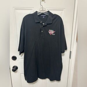 Port Authority Black Polo with Red & White Full Tilt Logo